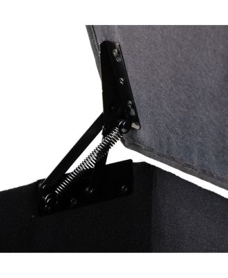 Upholstered Storage Bench Ottoman, Lift-Top Bedroom End Bench