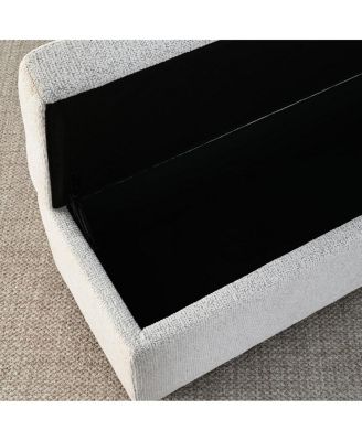 Upholstered Storage Bench Ottoman, Lift-Top Bedroom End Bench