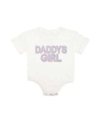 Baby Girls Daddy's Patch Short Sleeve Romper