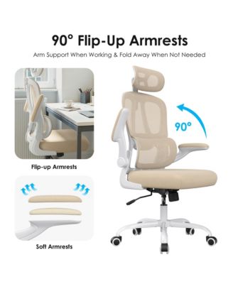 Ergonomic Office Chair, Adjustable Swivel Desk Chair with Headrest and Lumbar Support, Computer Chair for Home Office