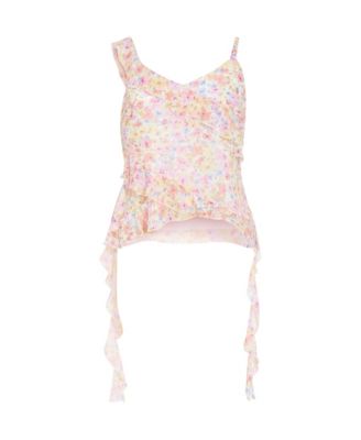 Women's Plus Size Waverly Frill Print Top