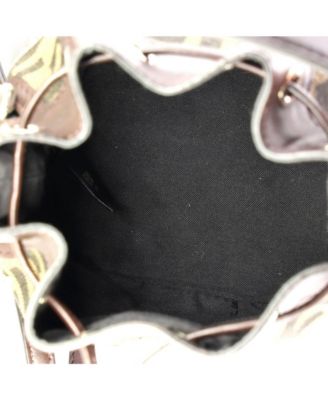 Mini Mon Tresor Bucket Bag Crystal Embellished Zucca Canvas