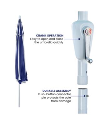 10 ft. Pagoda Patio Umbrella with Crank Lift and Tilt Adjustable