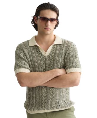 Men's Knitted Polo Short-Sleeve Shirt