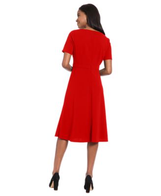 givenchy red dress GIVENCHY Fringe Embellished S'less Midi Cocktail Dress – Susannah Designer  Consignment main image 1