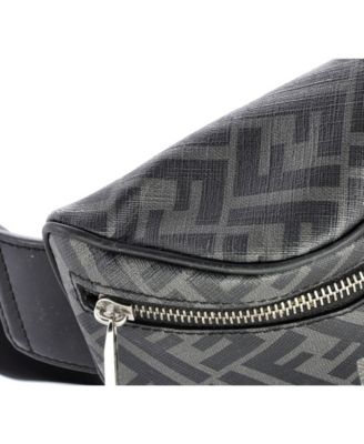 Medium FF 1974 Logo Waist Bag Zucca Coated Canvas