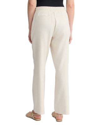 Petite Mid-Rise Welt Pocket Long Casual Pants