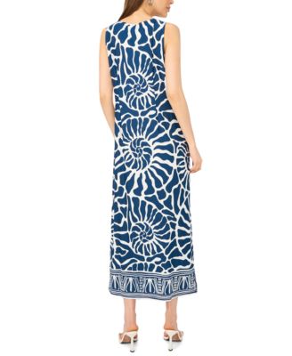 Women's Sleeveless Printed Maxi Dress
