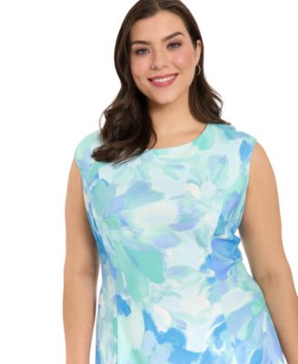 Plus Size Sleeveless Crewneck Dress