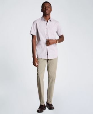 Men's Short-Sleeve Printed Slim Fit Shirt