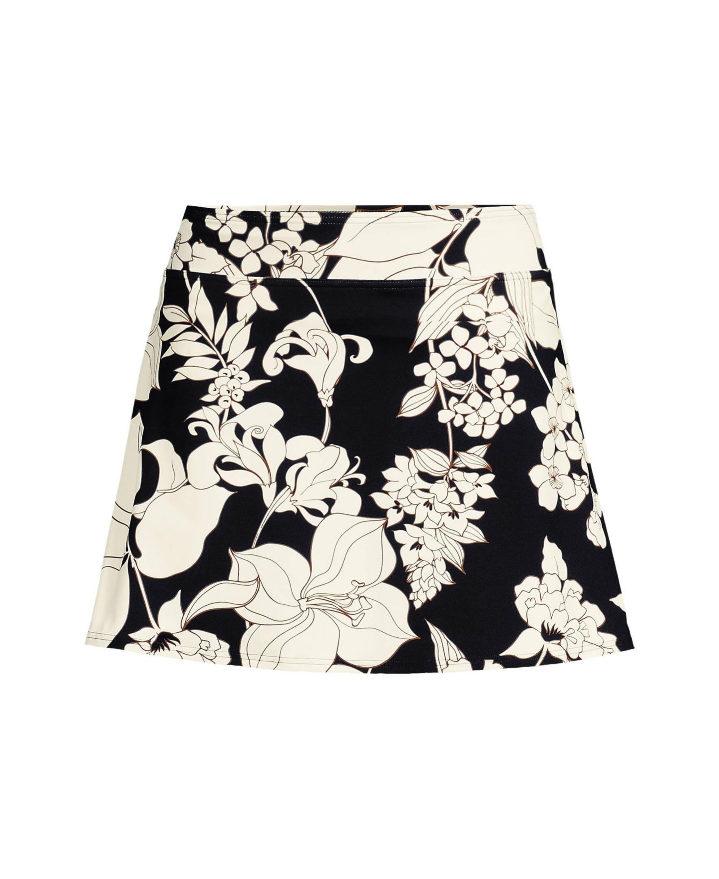 Женская юбка Lands' End Tummy Control Swim Skirt, цвет: Чёрный — фото 3