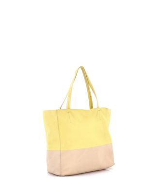 Large Vertical Bi-Cabas Tote Leather