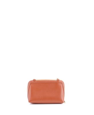 Cuir Triomphe Zip Around Chain Clutch Leather