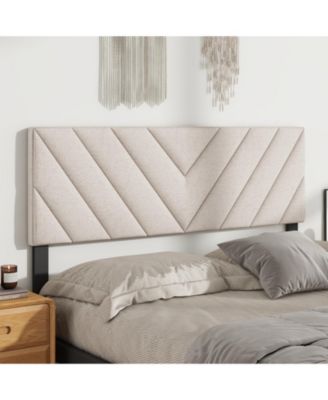 Linen Upholstered Headboard for Full and Queen Bed Frames
