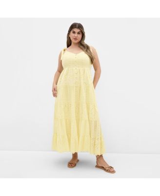 Plus Size Allegra Embroidered Tier Dress