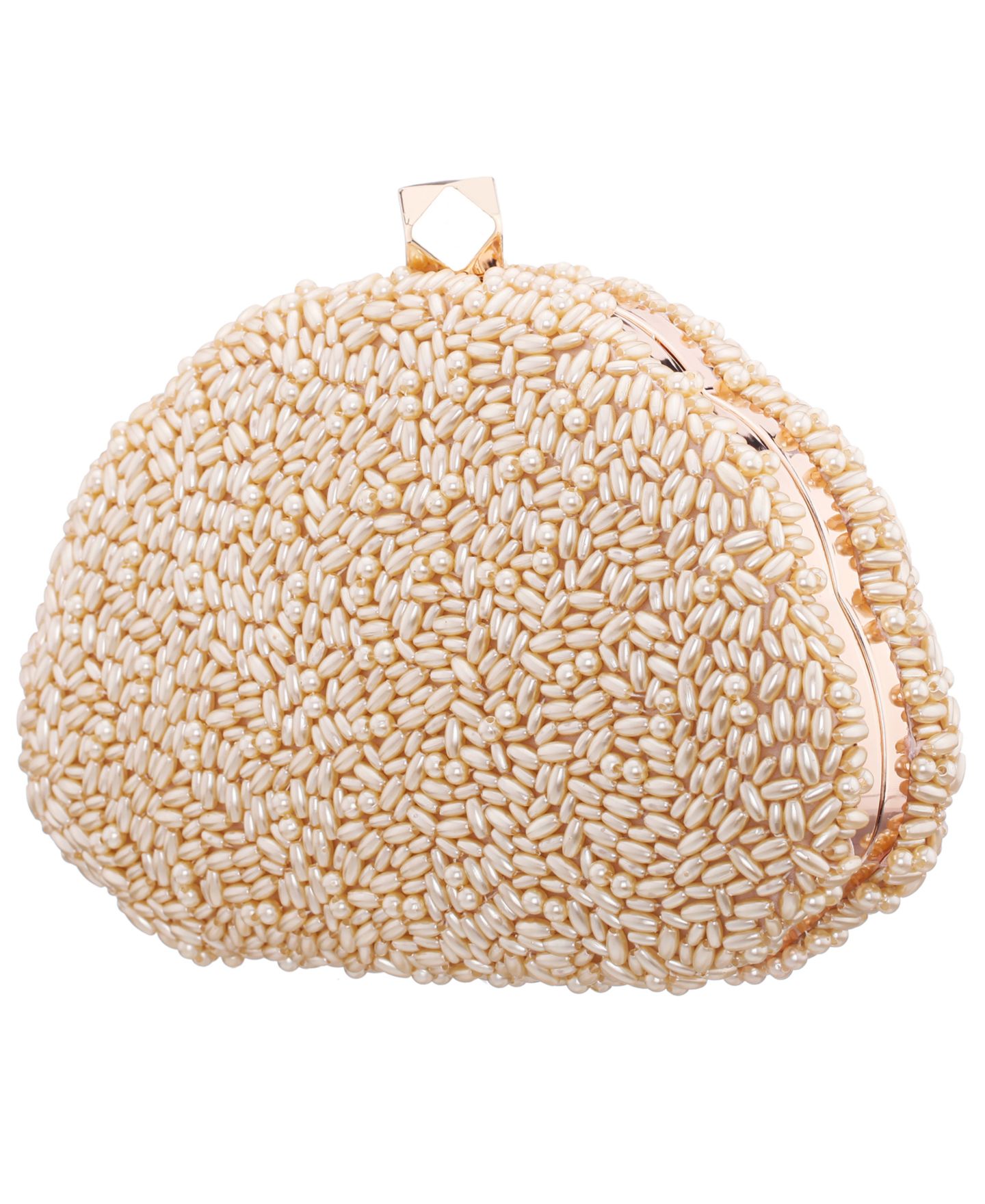 Женский клатч Nina Hera Beaded Shell Shaped Small Clutch Handbag, цвет: Шампань — фото 3