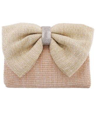 Tula Straw Bow Small Satchel Handbag