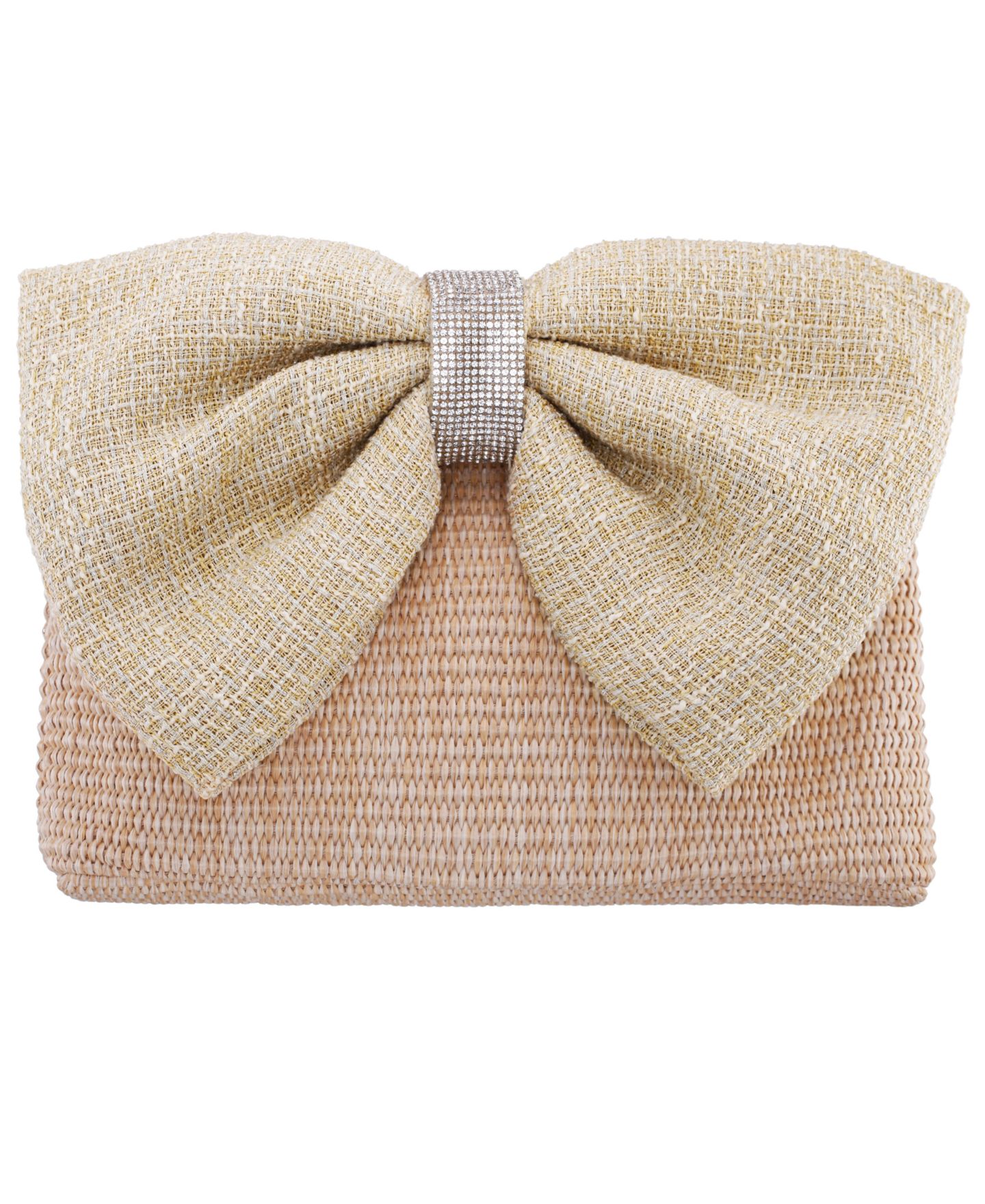 Женская сумка Nina Tula Straw Bow Small Satchel Handbag, цвет: Сливочный кремовый / Натуральный — фото 1