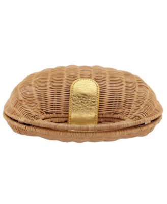 Kava Rounded Rattan Small Satchel Bag