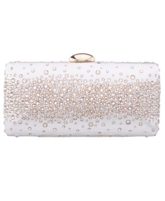 Crystal Scatter Pattern Minaudiere Small Clutch Handbag