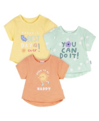 Toddler Girls' Short Sleeve T-Shirts, 3-Pack