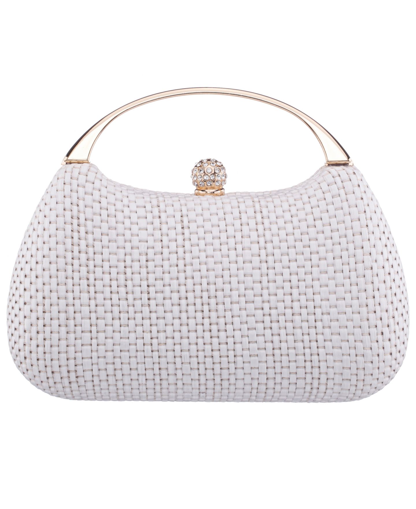 Женский клатч Nina Straw Minaudiere Mini Clutch Handbag, цвет: Белый — фото 2