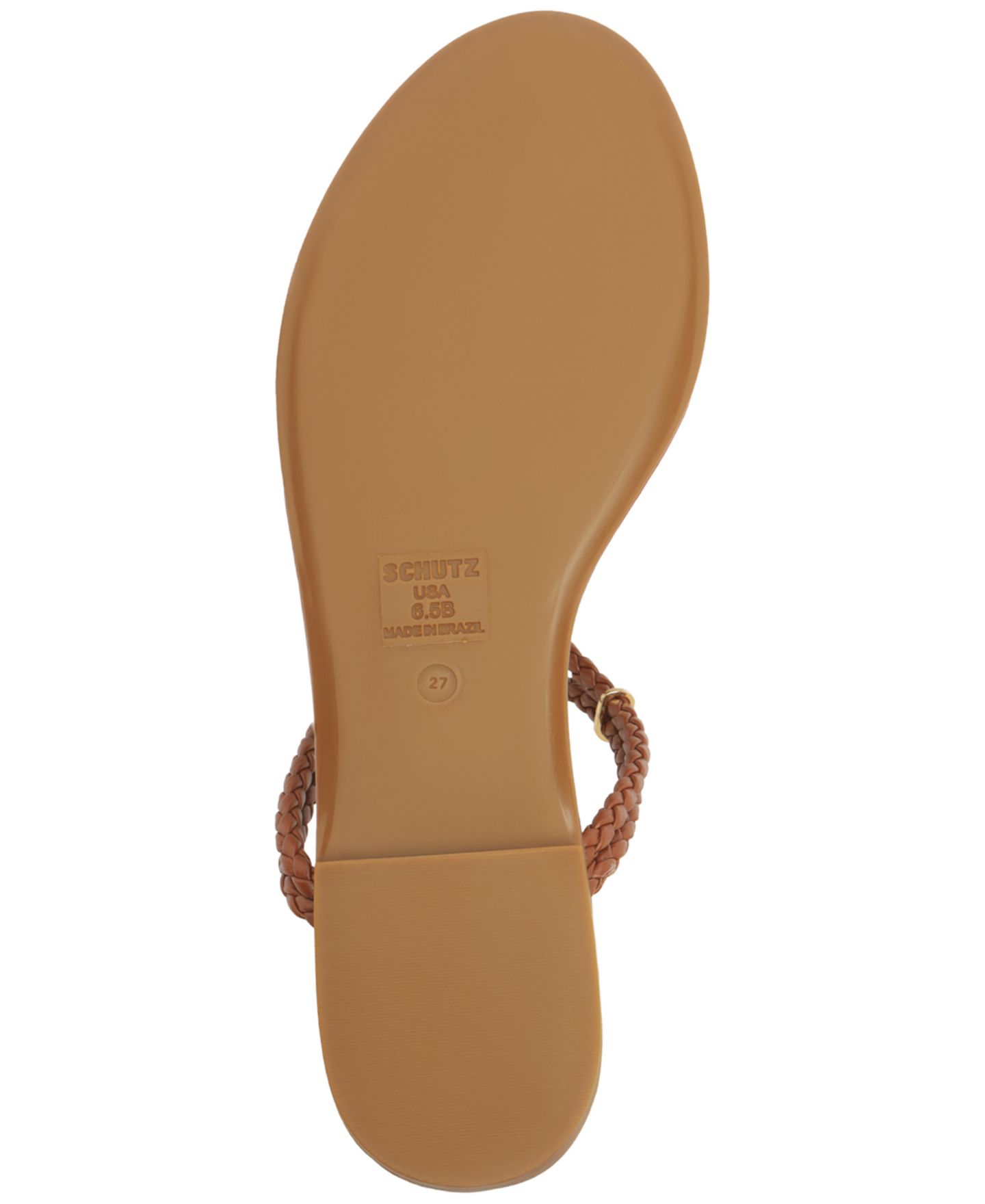 Женские сандалии Schutz Cordelia Slip-On Flat, цвет: Коньячный — фото 5