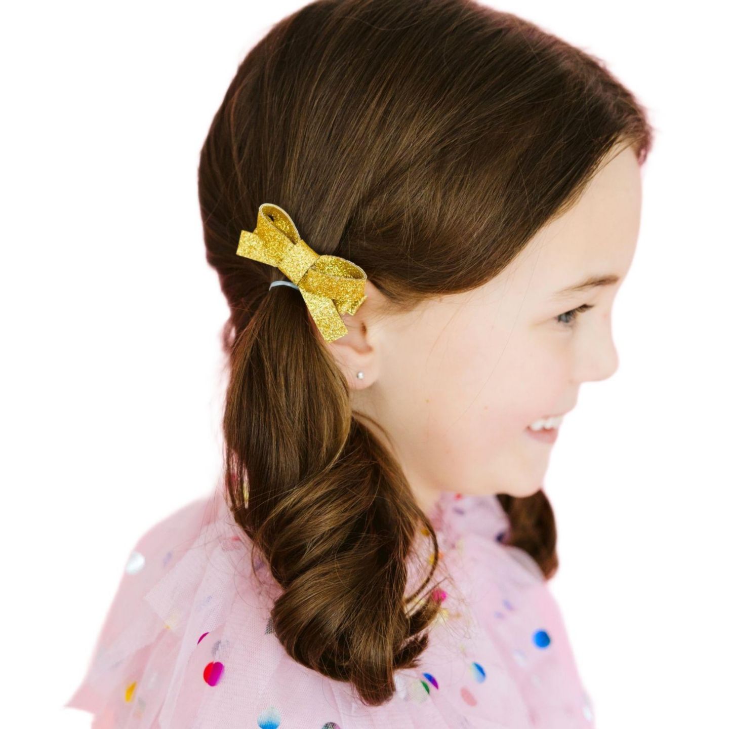 Аксессуары для волос Sweet Wink Gold Sparkle Bow Clip Set для девочек, цвет: Золотой — фото 3