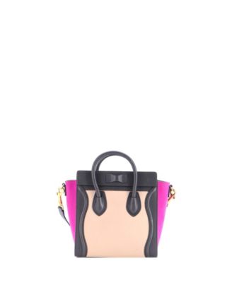 Nano Tricolor Luggage Bag Leather