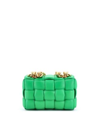 Cassette Chain Crossbody Bag Padded Maxi Intrecciato Leather