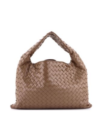 Small Hop Hobo Intrecciato Leather