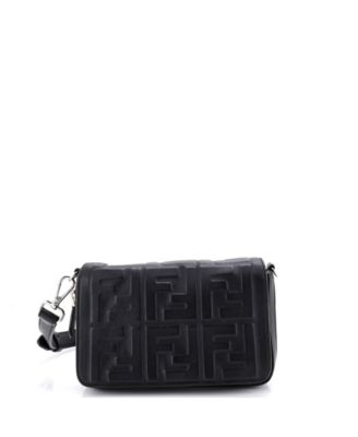 Expandable Flap Bag Zucca Embossed Leather