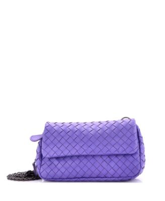 Small Expandable Chain Crossbody Bag Intrecciato Nappa