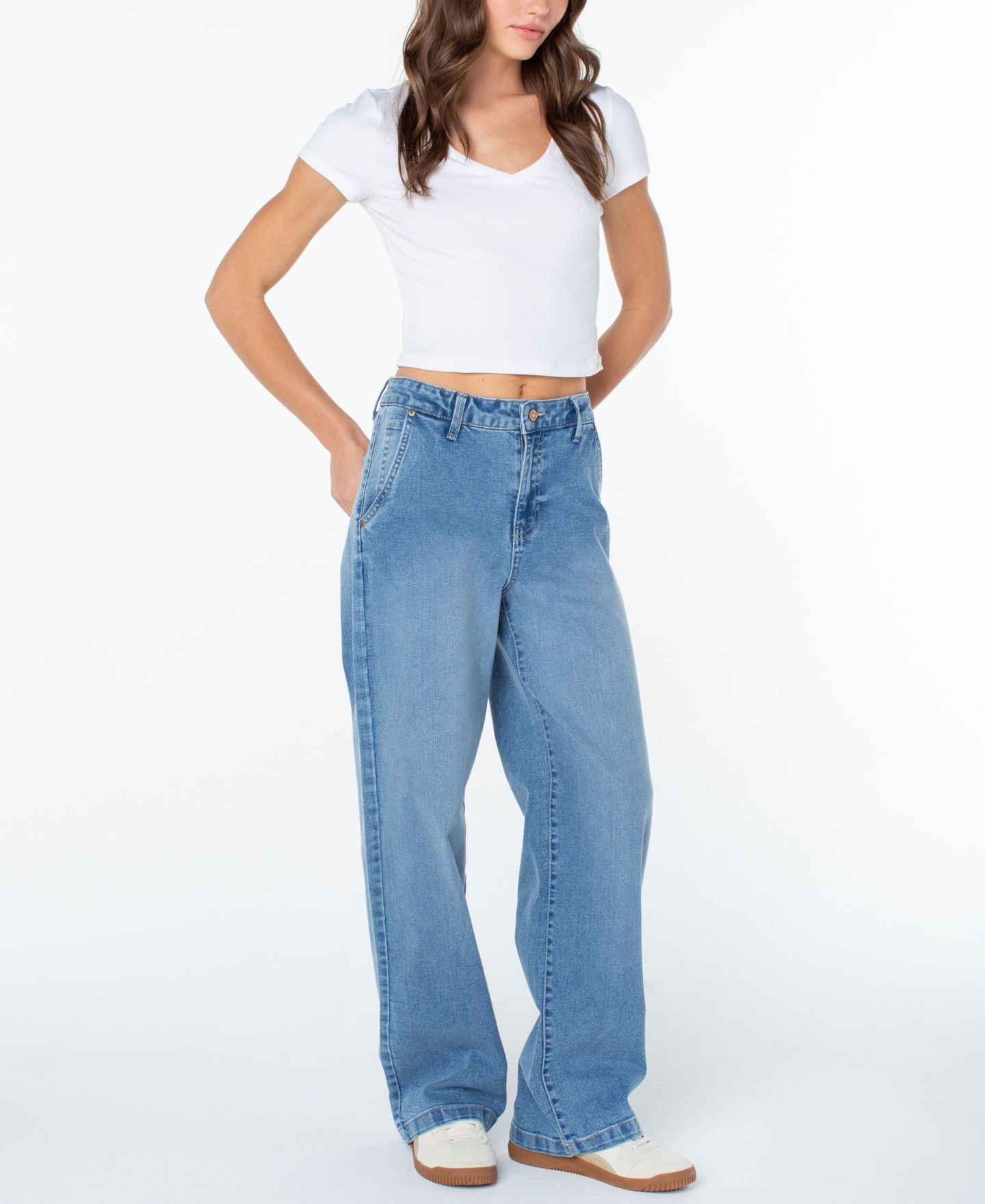 Женские джинсы Celebrity Pink Juniors' High-Rise Relaxed Trouser, цвет: Layana — фото 1