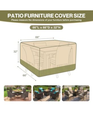 Heavy Duty Outdoor Furniture Set Cover, 600D Waterproof Oxford Patio Sectional Set Cover Covers with Air Vents for Patio Furniture