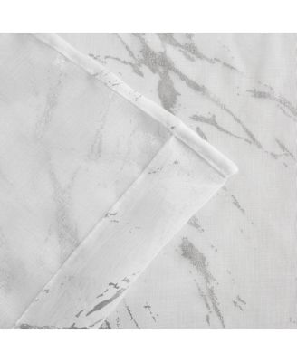 Chloe 2-Pack Linen Textured Metallic Light Filtering Grommet Curtain Panel Pair 38" x 84"