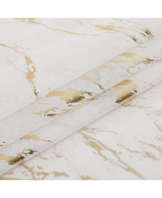 Chloe 2-Pack Linen Textured Metallic Light Filtering Grommet Curtain Panel Pair 38" x 84"