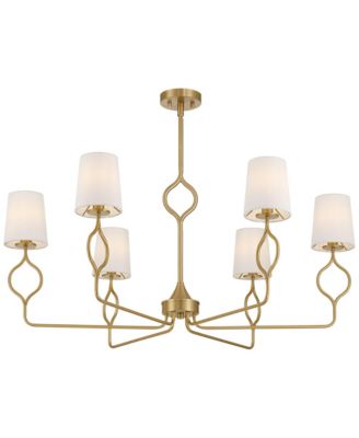  Pirouette 40"W Warm 6-Light Chandelier