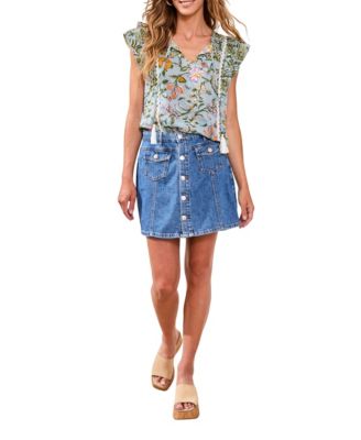 Women's Audrey Hugging Denim Skort