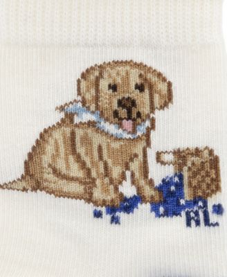 Baby Boys' Blueberry Dog, Floral and Gingham Design Socks, 3-Pack