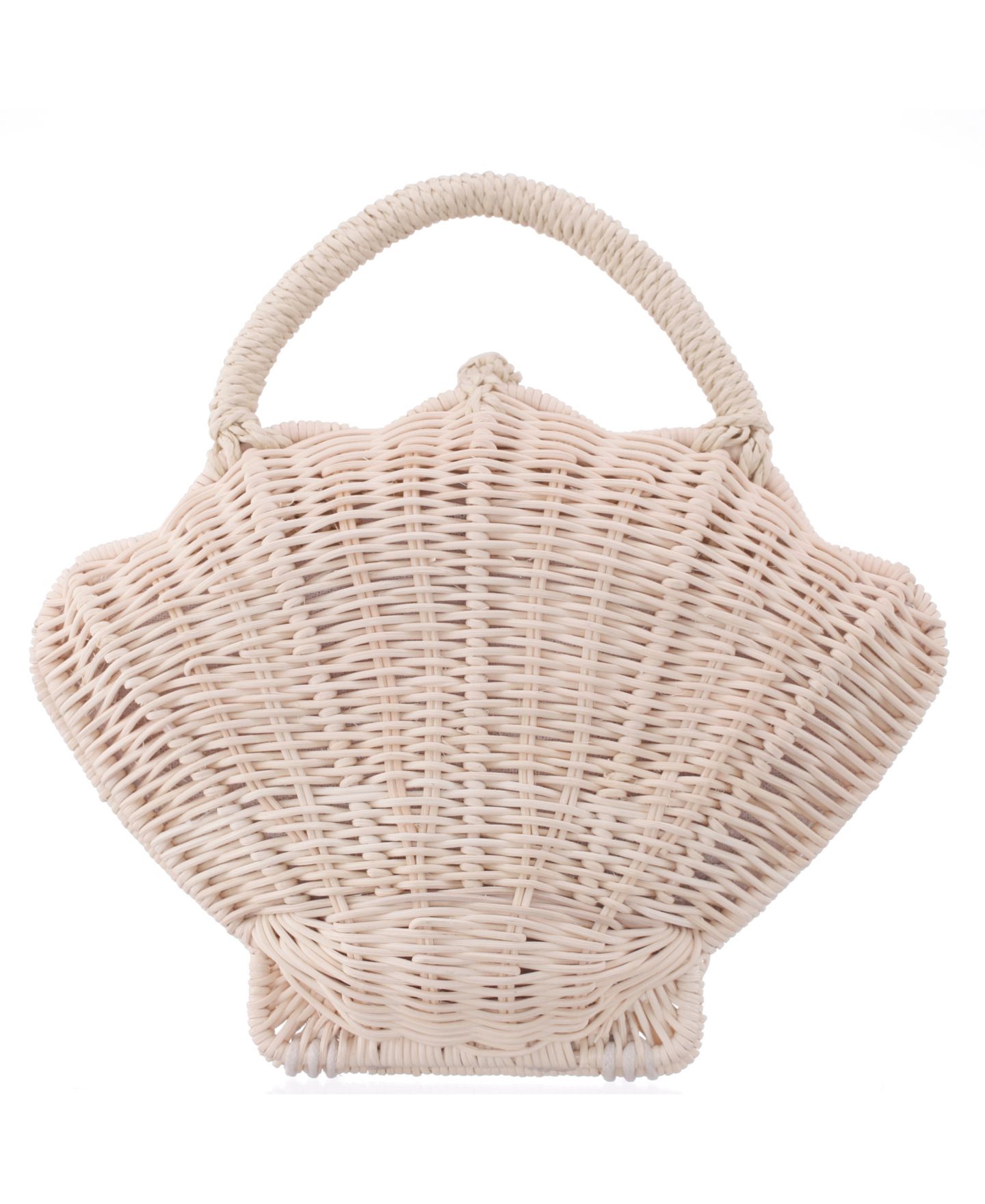 Женский клатч Nina Rattan Shell Minaudiere Small Clutch Handbag, цвет: Светлый натуральный — фото 2
