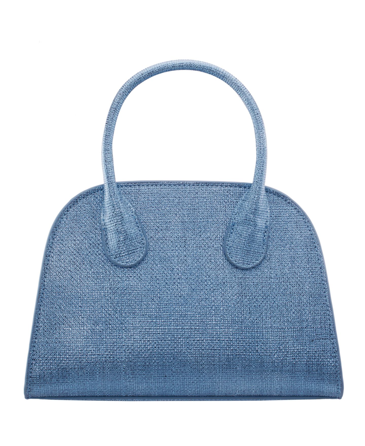 Женская сумка Nina Yorke Metallic Small Satchel Handbag, цвет: Светлый джинсовый — фото 2