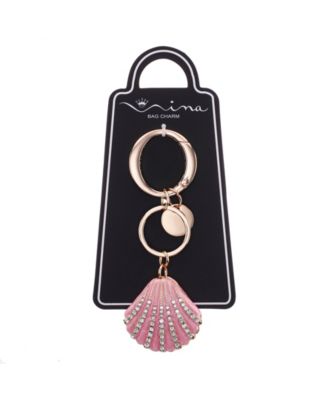 Crystal Cultivated Pearl Seashell Small Bag Charm