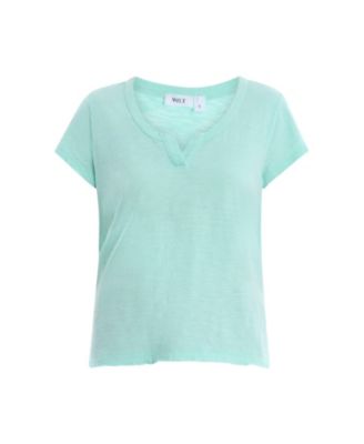 Women's Women''s Short Sleeve Placket Hi-Lo Tee