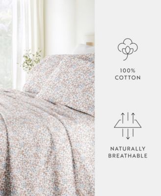 Long Staple 300-Thread Count Cotton Pattern 4-Pc. Sheet Set, Full