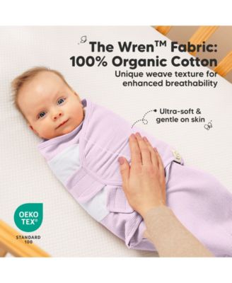 3pk Soothe Wren Swaddle Sleep Sacks, Organic Newborn Swaddles Wrap 0-3 Months, Soft Baby Wearable Blanket