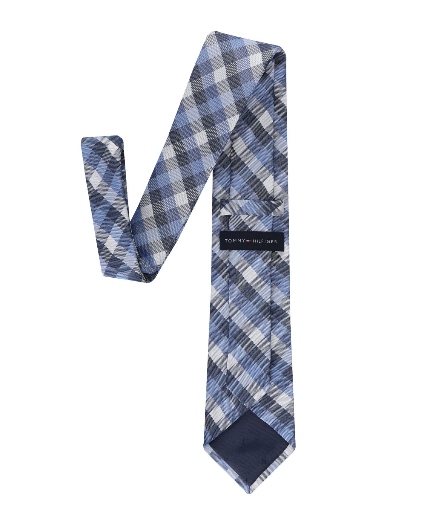 Мужские галстуки Tommy Hilfiger Holden Seasonal Plaid Pattern Tie, цвет: Тёмно-синий — фото 5