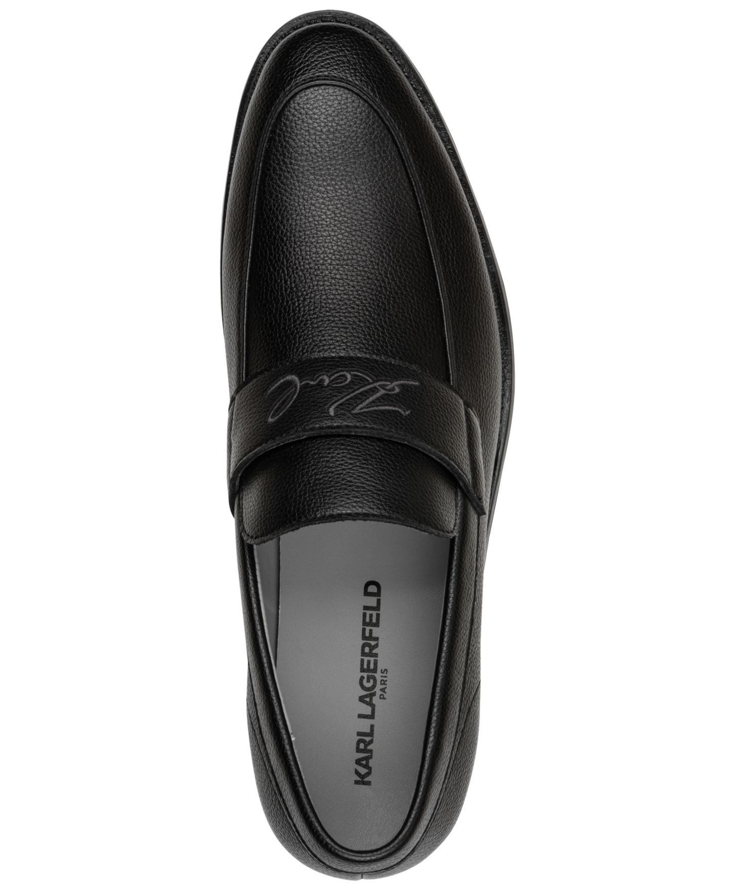 Мужские туфли KARL LAGERFELD PARIS Karl Lagerfeld Tumbled Slip-On, цвет: Чёрный — фото 4