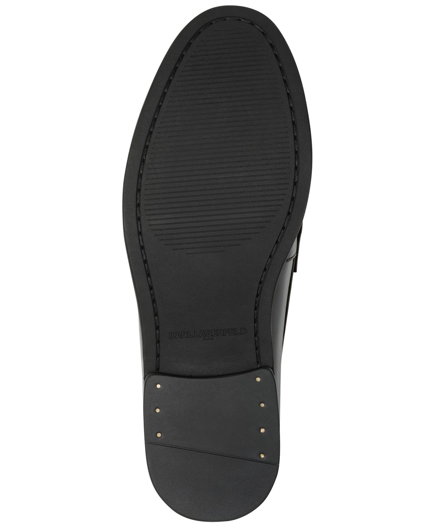 Мужские туфли KARL LAGERFELD PARIS Embroidered Logo Slip-On, цвет: Чёрный — фото 5