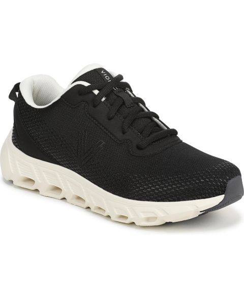 Женские кроссовки Vionic Priscilla Walking, цвет: Чёрная искусственная кожа / Сетчатый